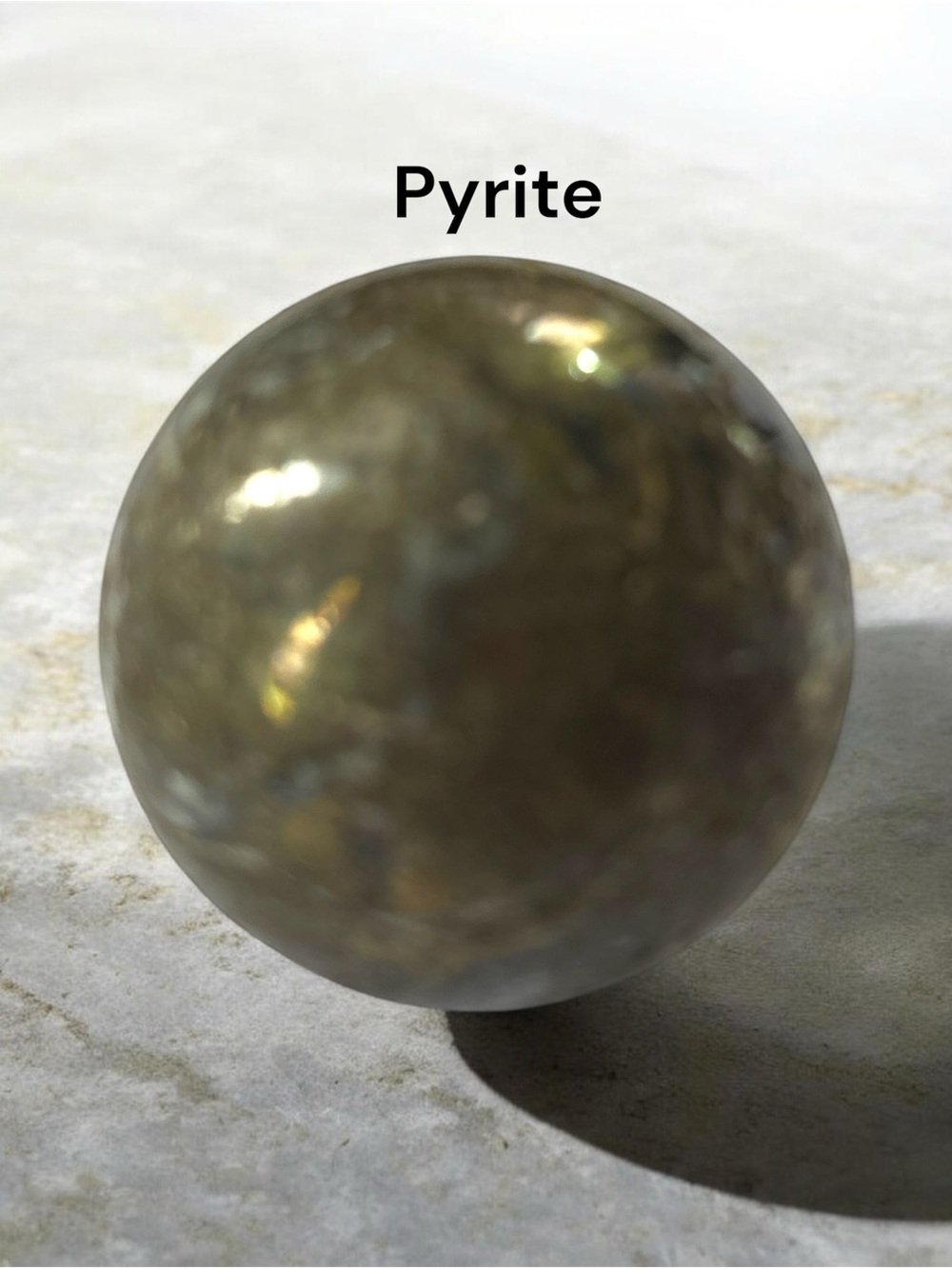 Pyrite Sphere - Gold Finish 43mm